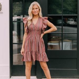 Pinch Montezuma Ruffle sleeve dress